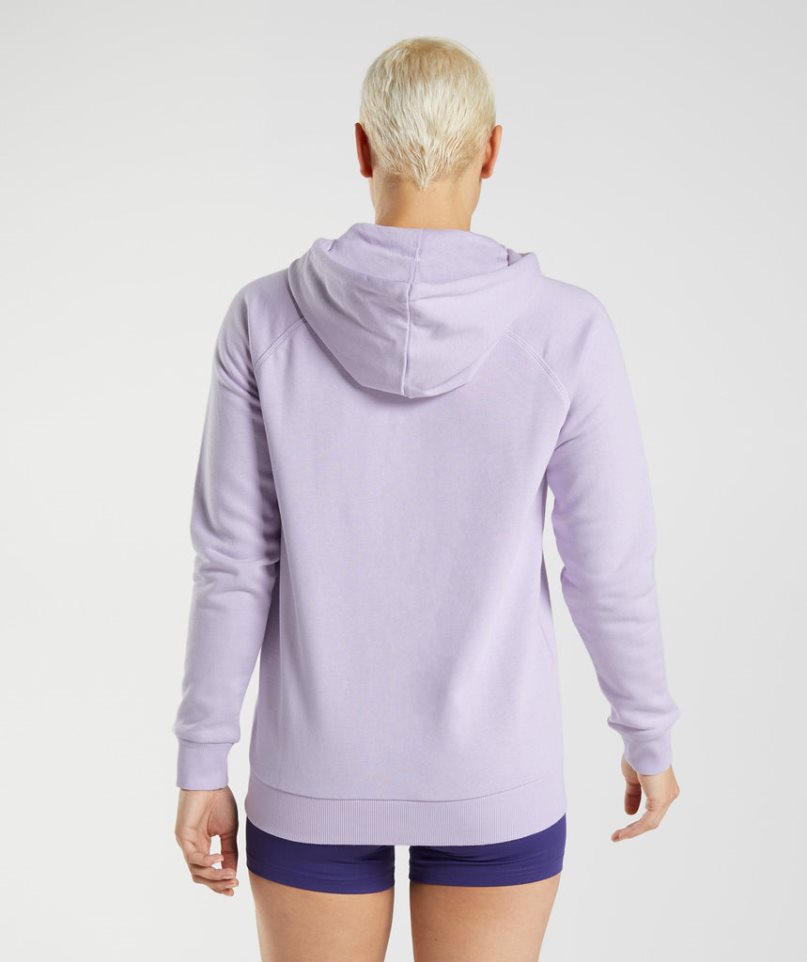 Women's Gymshark Training Zip Hoodie Lavender | CA N371A5